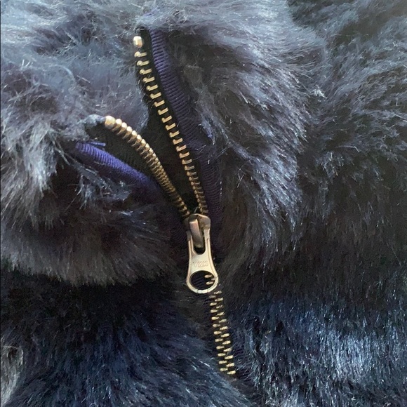 JCrew navy faux fur vest - Picture 9 of 9